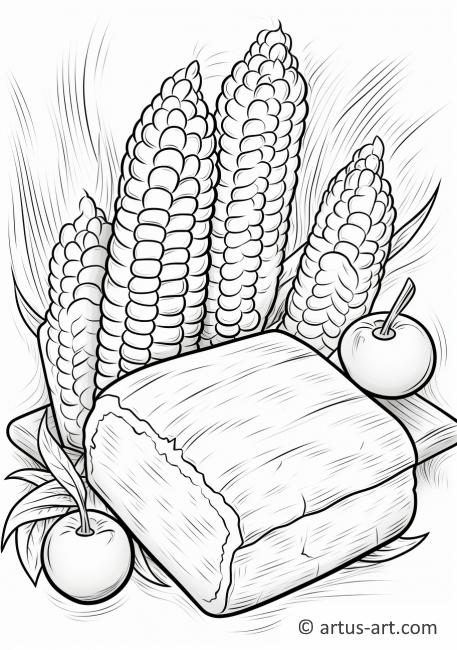 Página para colorir de Pão de Milho